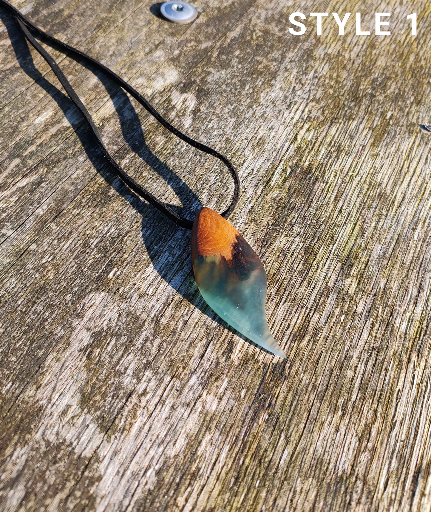 Epoxy Pendant Necklaces - Handmade - Recycled Materials